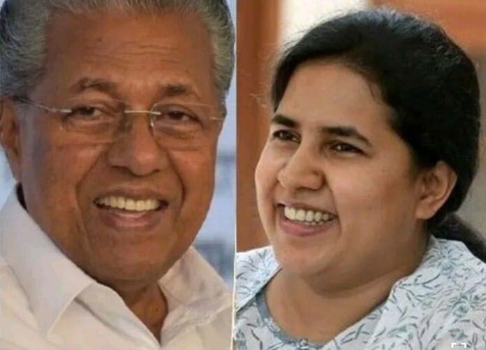 kerala cm daughter veena